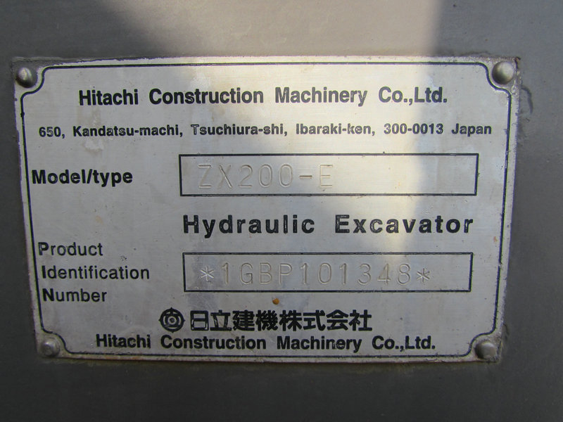 Used Hitachi ZX200-6