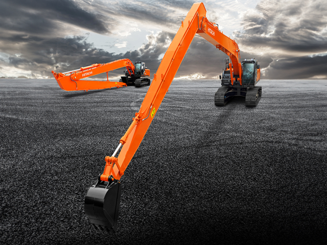 Hitachi Construction Machinery Americas Introduces Zaxis-7 Super Long Front Excavator To The Americas Market