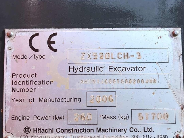 Used Hitachi ZX520-3